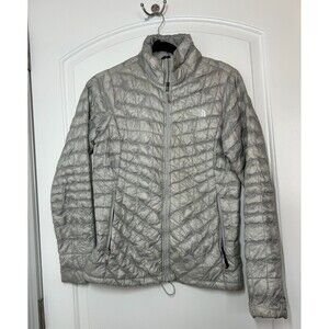 The North Face Thermoball Women's Grey Puffer Quilted Zip Jacket Gray Size XS